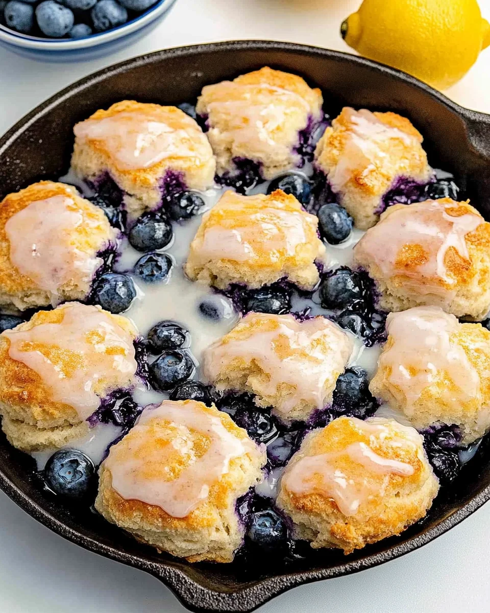 Blueberry Biscuits with Lemon Glaze Blueberry Biscuits with Lemon Glaze