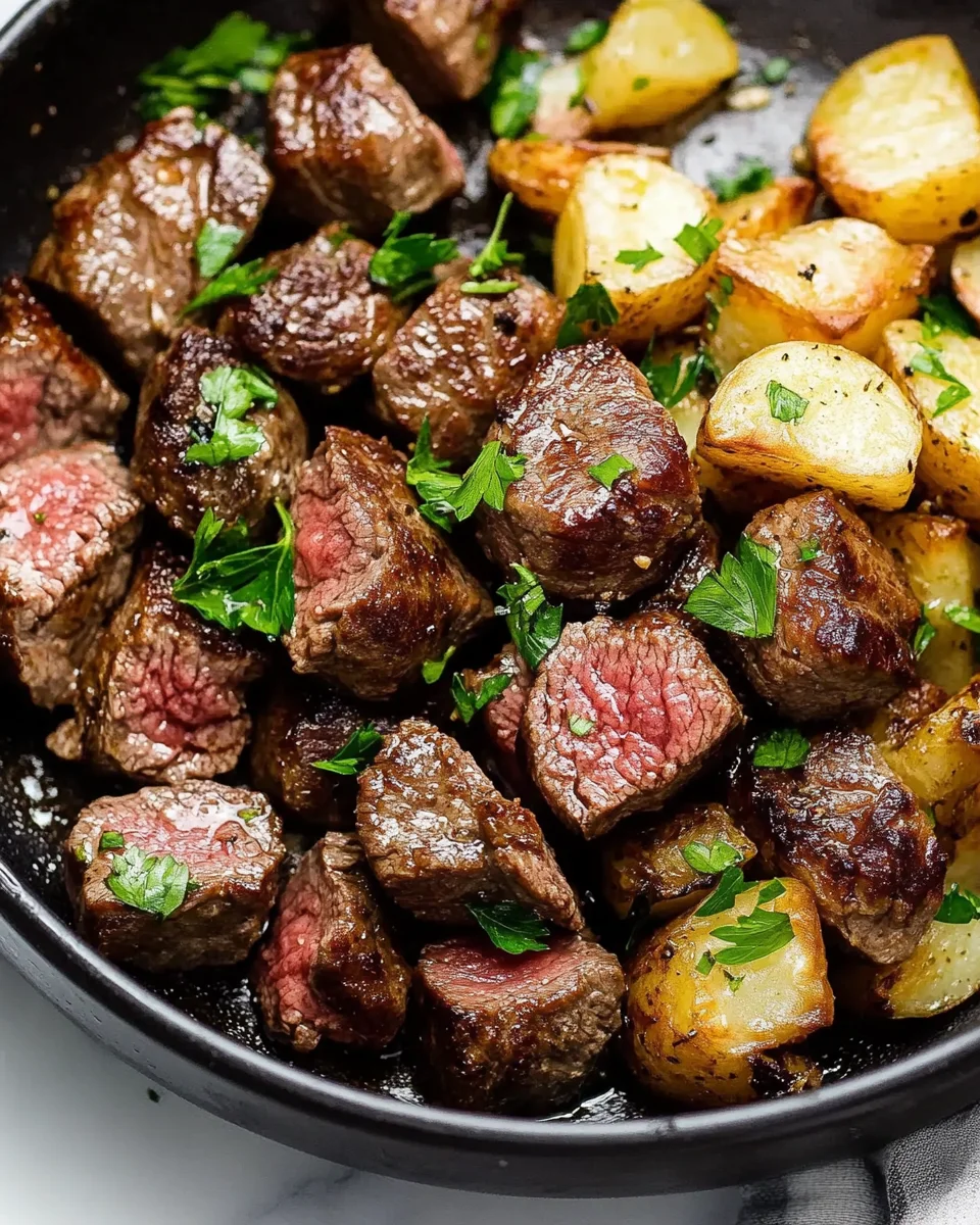 Garlic Butter Steak Bites and Potatoes Garlic Butter Steak Bites and Potatoes