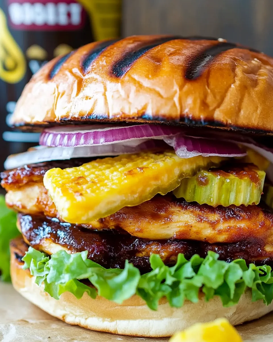 Hawaiian BBQ Chicken Sandwiches Hawaiian BBQ Chicken Sandwiches