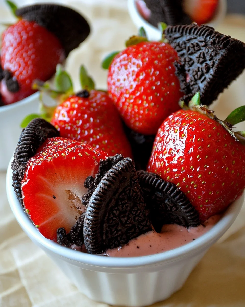 Oreo Truffle-Stuffed Strawberries Oreo Truffle-Stuffed Strawberries