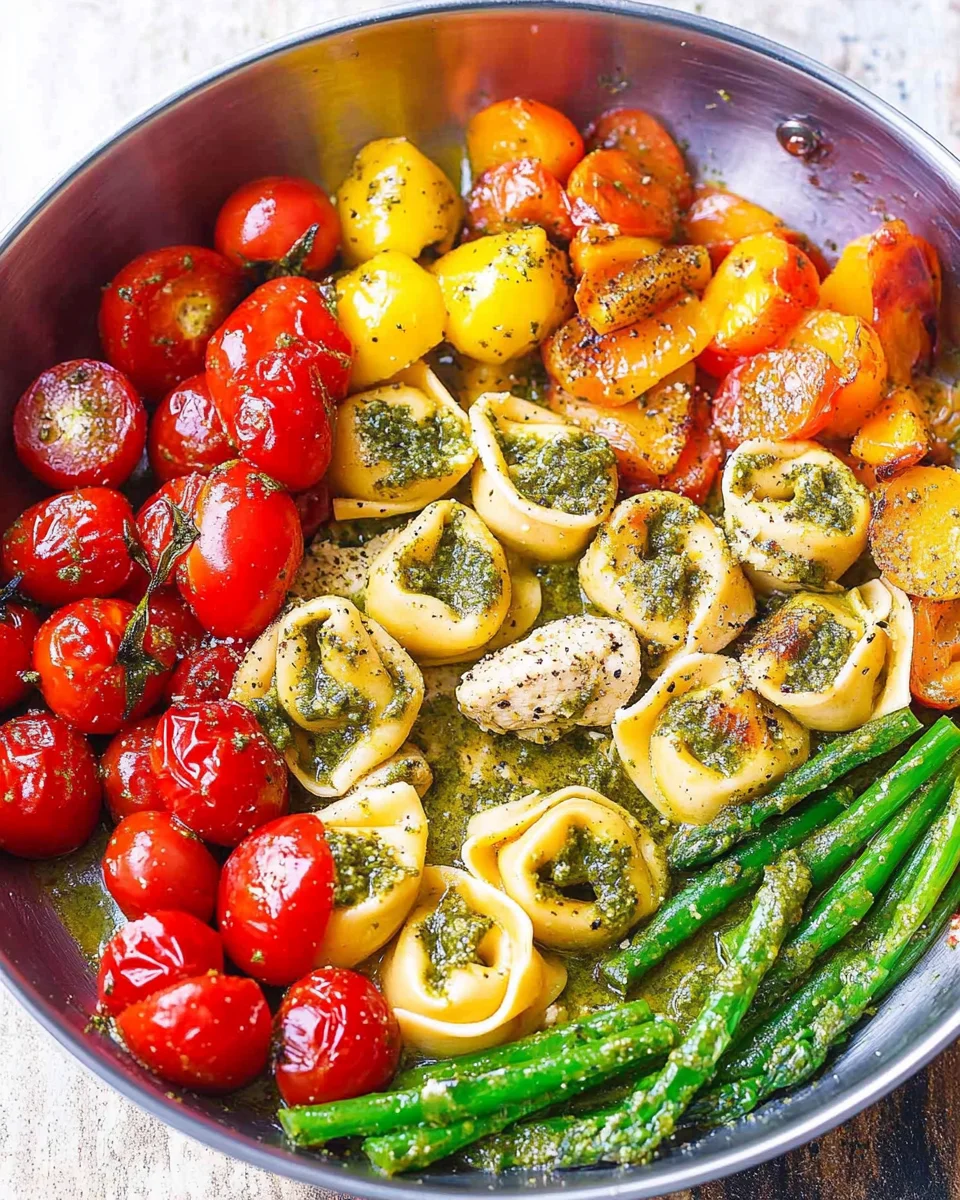 Pesto Chicken Tortellini and Veggies Pesto Chicken Tortellini and Veggies