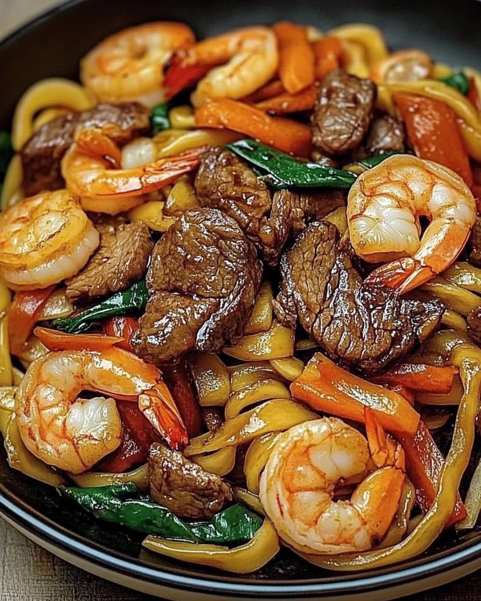 Steak & Shrimp Stir-Fried Noodles Steak & Shrimp Stir-Fried Noodles