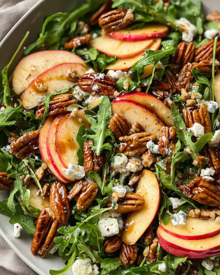 Apple Arugula Salad with Maple Pecans