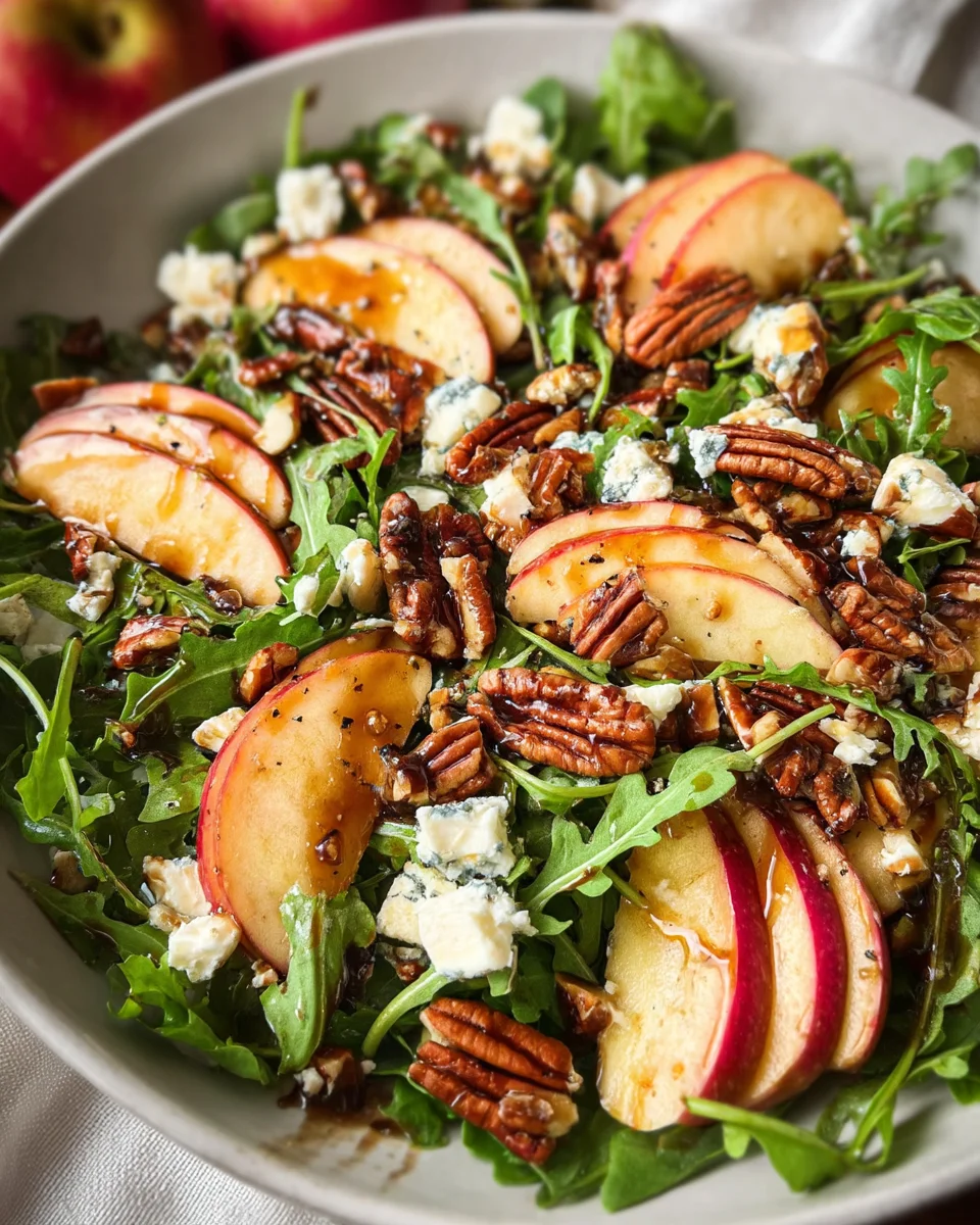 Apple Arugula Salad with Maple Pecans Apple