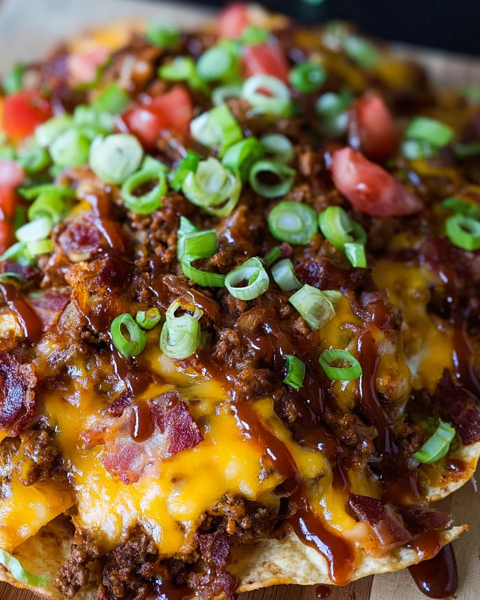 BBQ Bacon Cheeseburger Nachos BBQ Bacon Cheeseburger Nachos