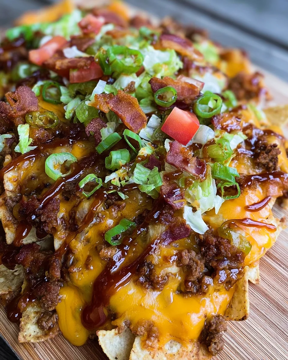 BBQ Bacon Cheeseburger Nachos BBQ
