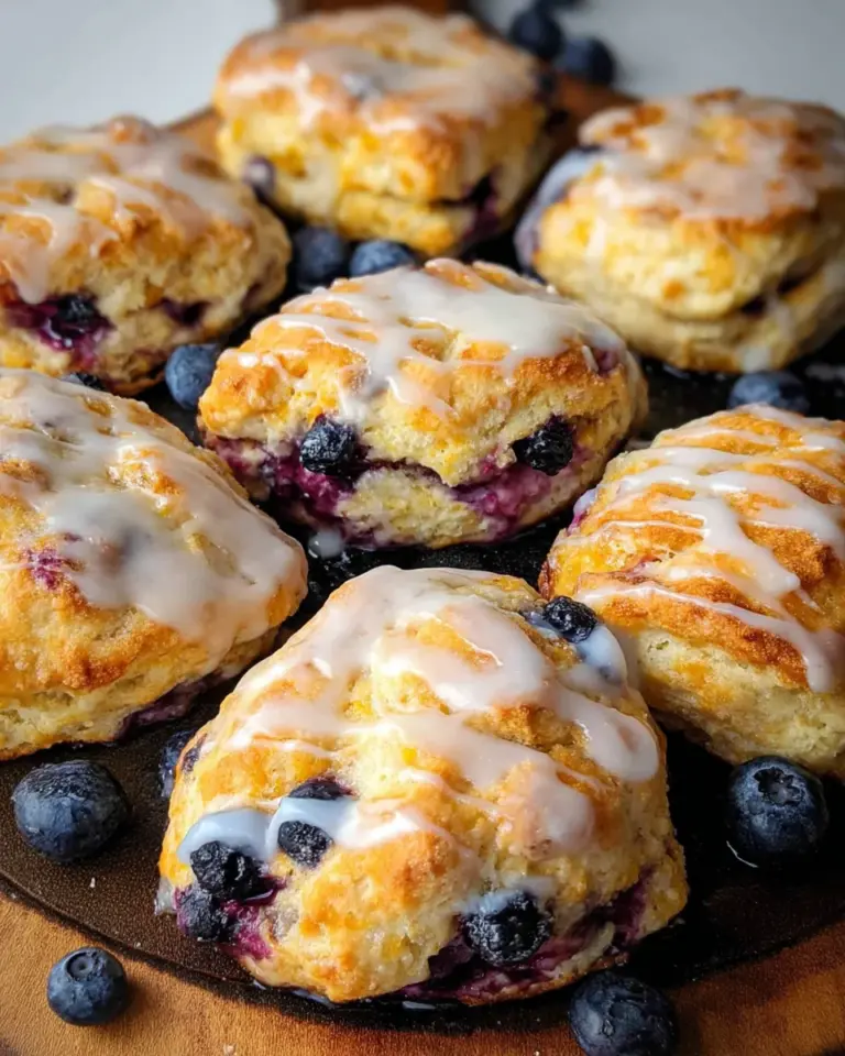 Blueberry Biscuits with Lemon Glaze