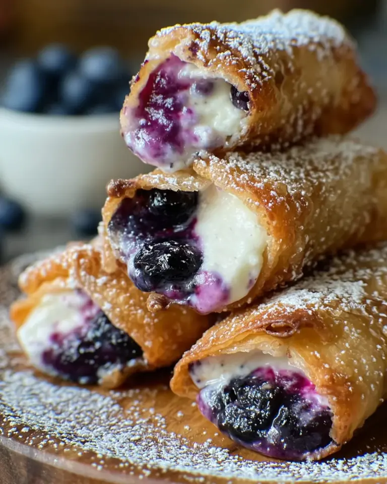 Blueberry Cream Cheese Egg Rolls