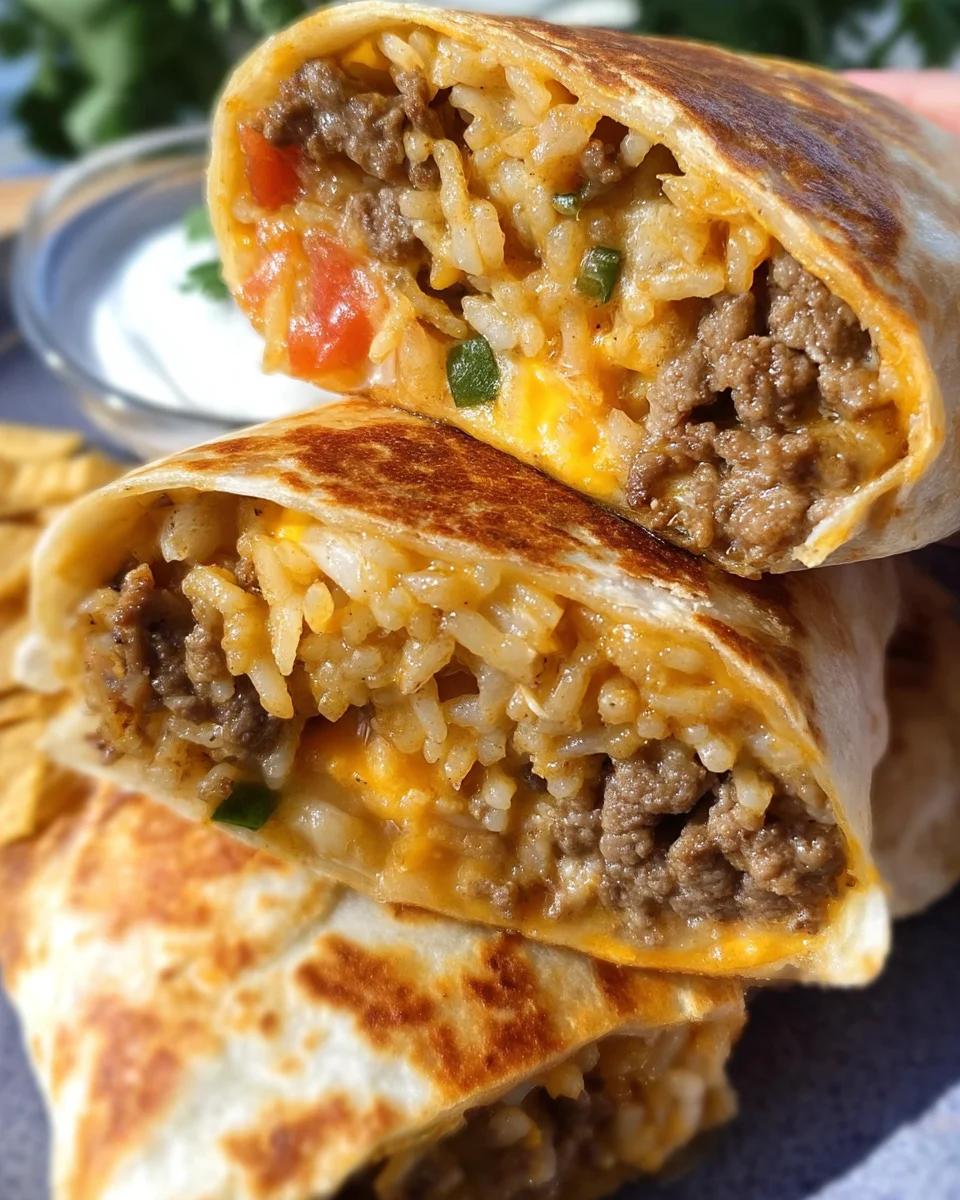 Cheesy Double Beef Burrito Cheesy