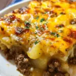 Cheesy Hamburger Potato Casserole Cheesy Hamburger Potato Casserole