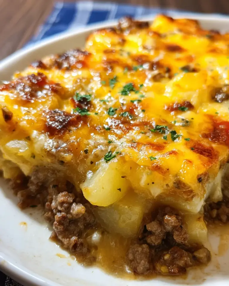 Cheesy Hamburger Potato Casserole