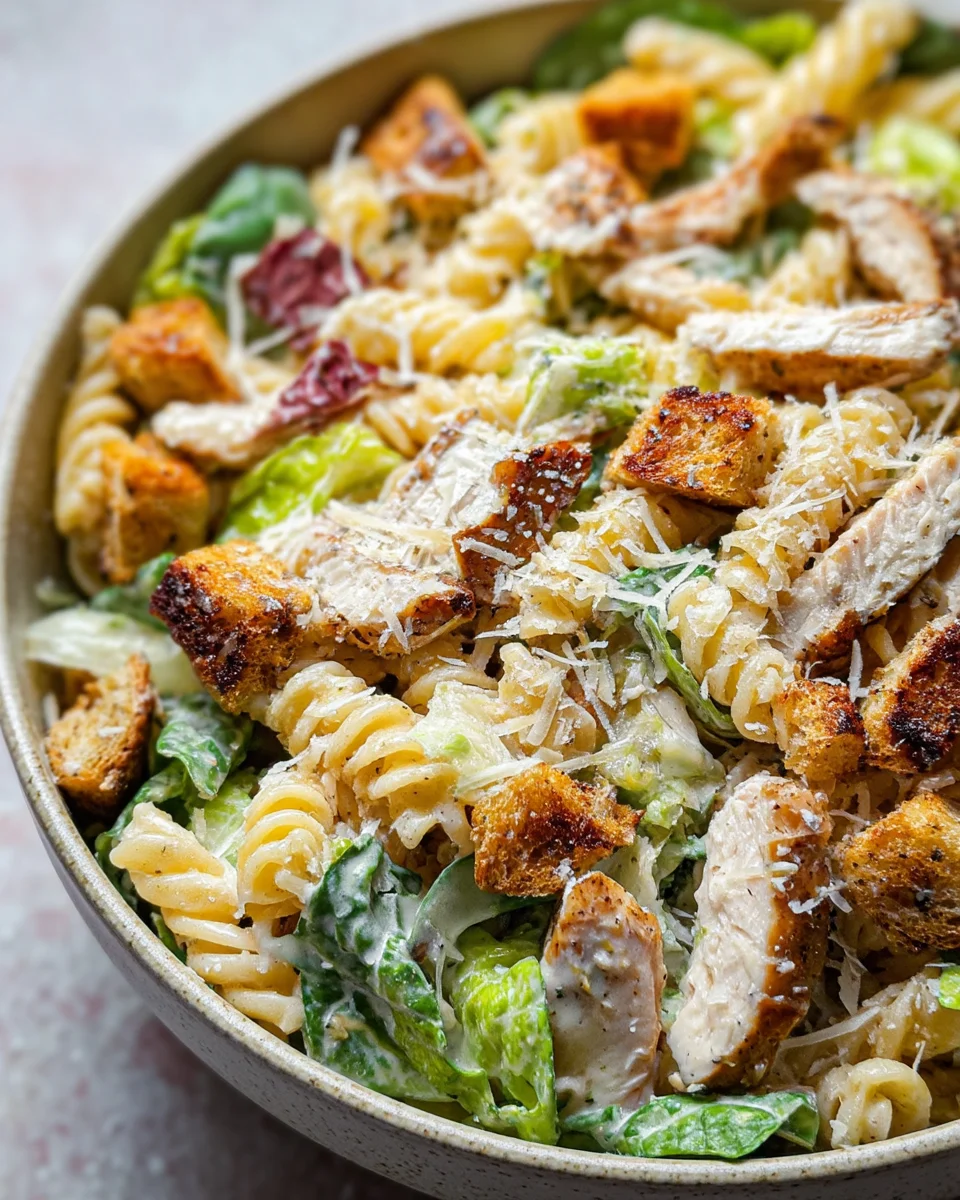 Chicken Caesar Pasta Salad Chicken