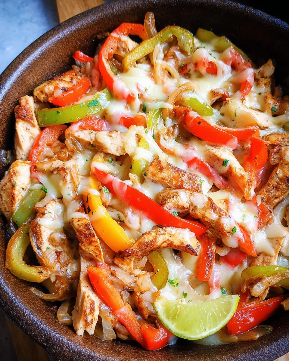 Chicken Cheesesteak Skillet Chicken