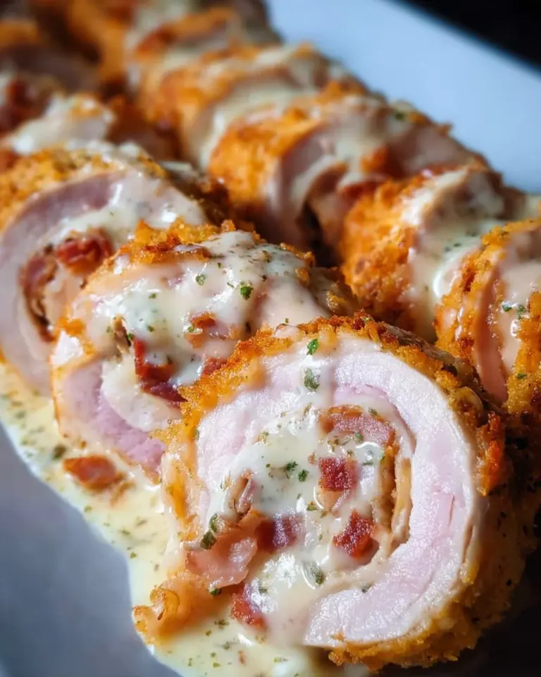 Chicken Cordon Bleu with Cheese Sauce