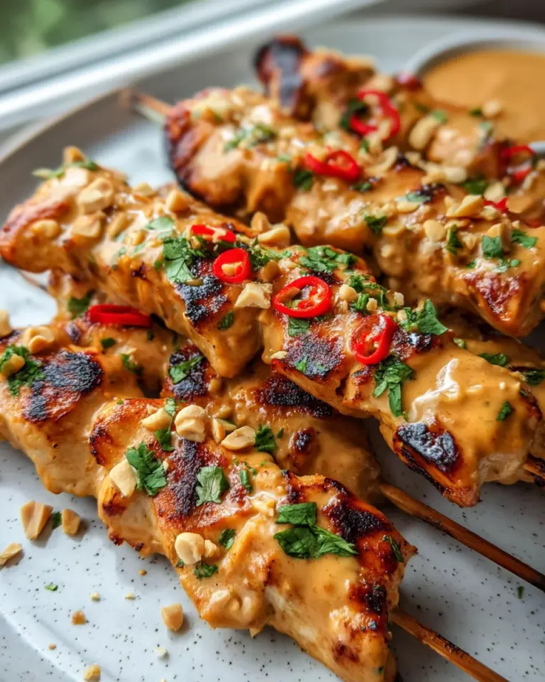 Chicken Satay with Peanut Sauce