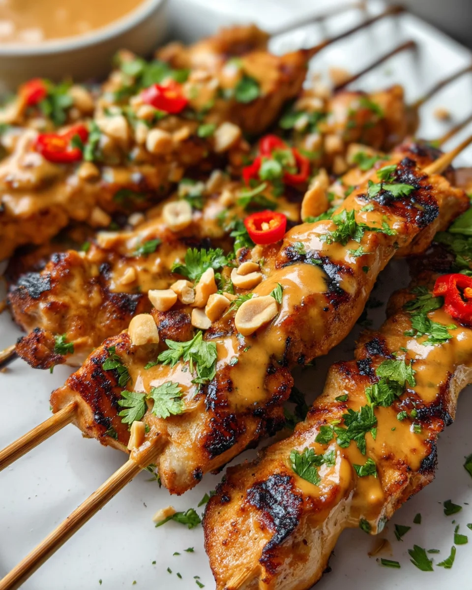 Chicken Satay with Peanut Sauce Chicken
