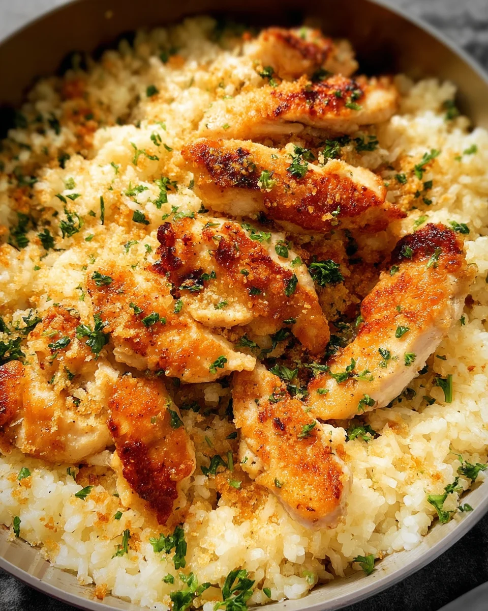 Chicken Scampi with Garlic Parmesan Rice Chicken Scampi with Garlic Parmesan Rice