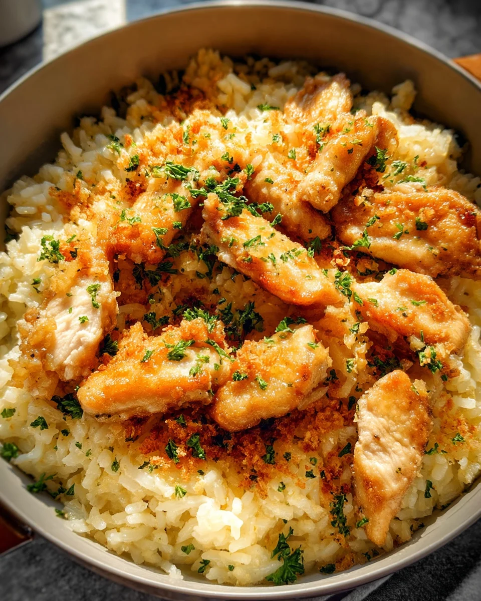 Chicken Scampi with Garlic Parmesan Rice Chicken