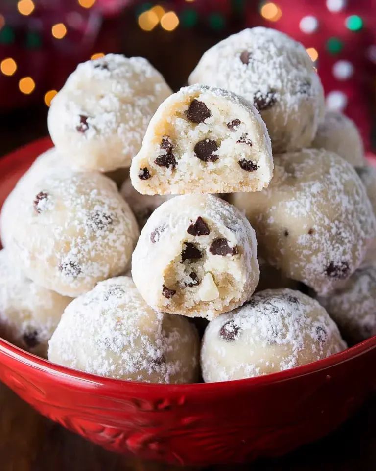 Chocolate Chip Snowball Cookies