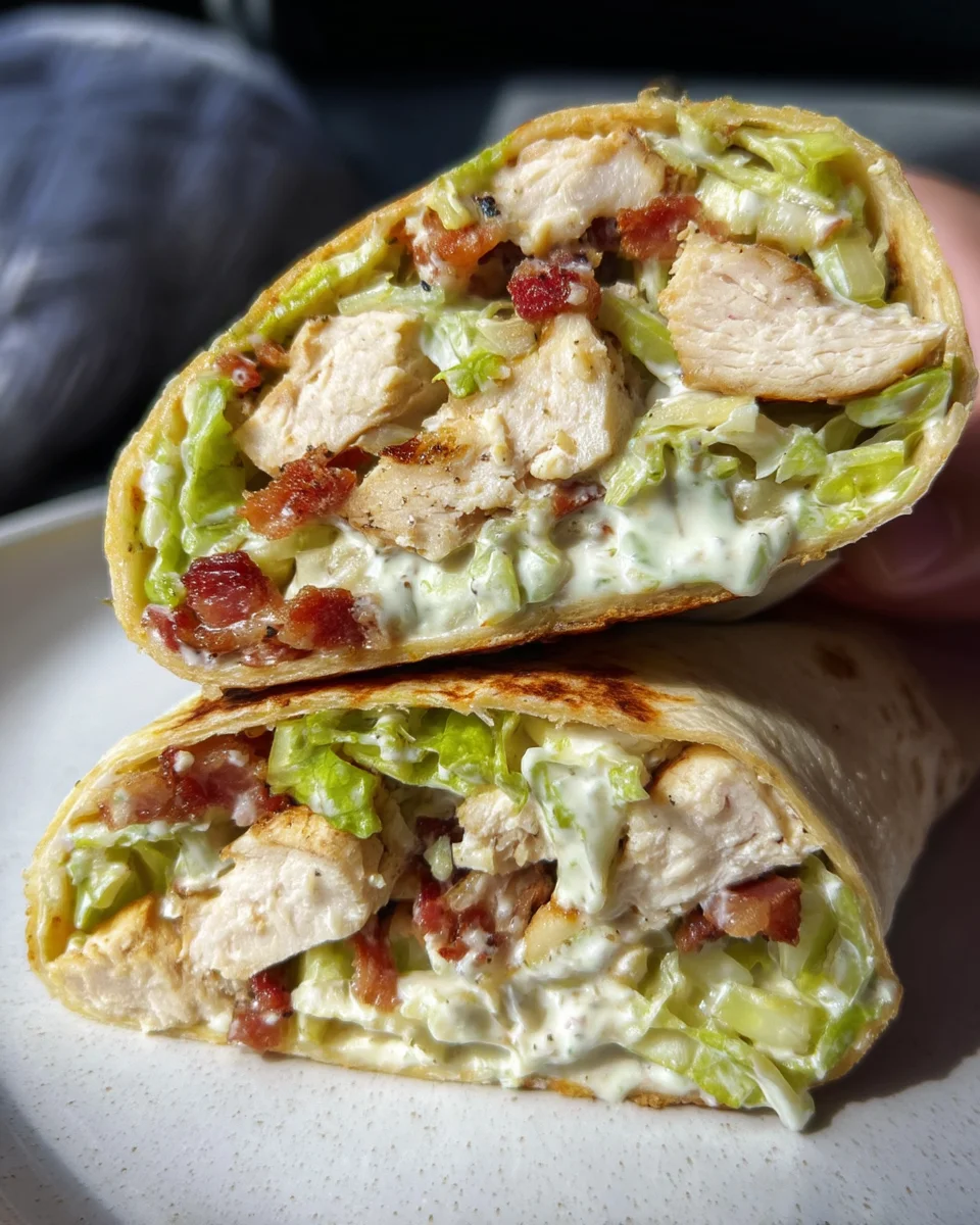 Chopped Chicken Caesar Salad Wrap Chopped
