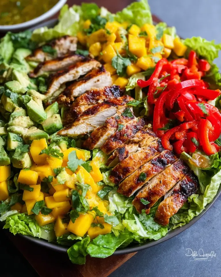 Cilantro Lime Chicken Salad with Mango Avocado Salsa
