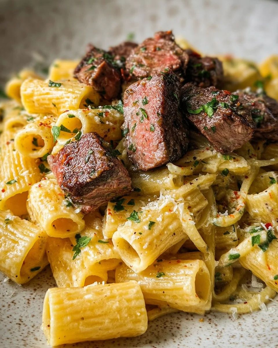Creamy Garlic Parmesan Steak Pasta Creamy Garlic Parmesan Steak Pasta