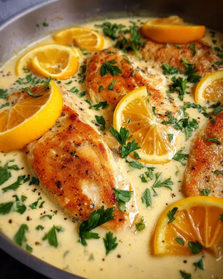 Creamy Lemon Pepper Skillet Chicken