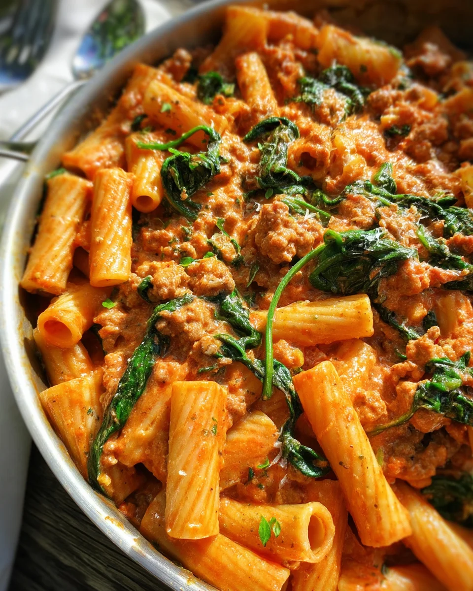 Creamy Sausage Rigatoni Creamy