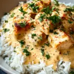 Creamy Smothered Chicken and Rice recipe Creamy Smothered Chicken and Rice recipe