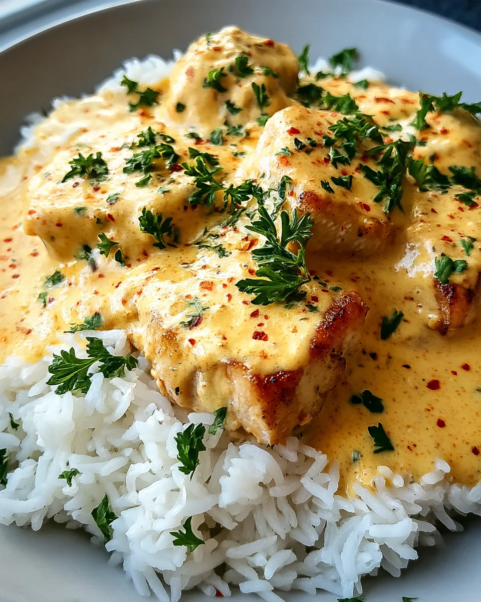 Creamy Smothered Chicken and Rice recipe Creamy