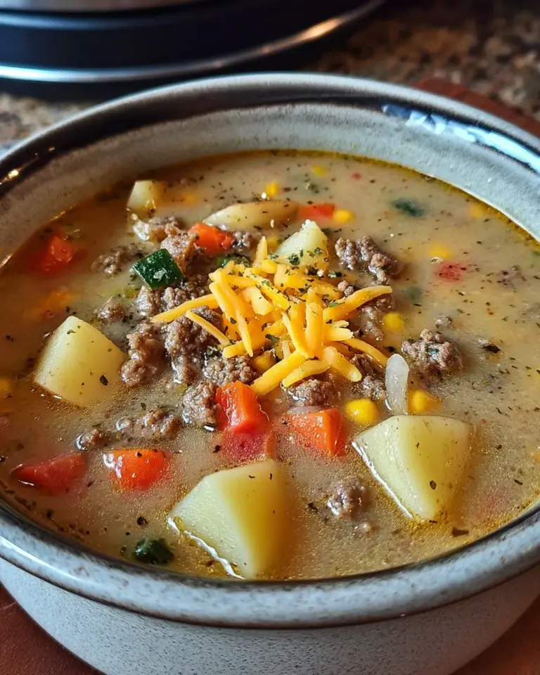 Crock Pot Hamburger Potato Soup