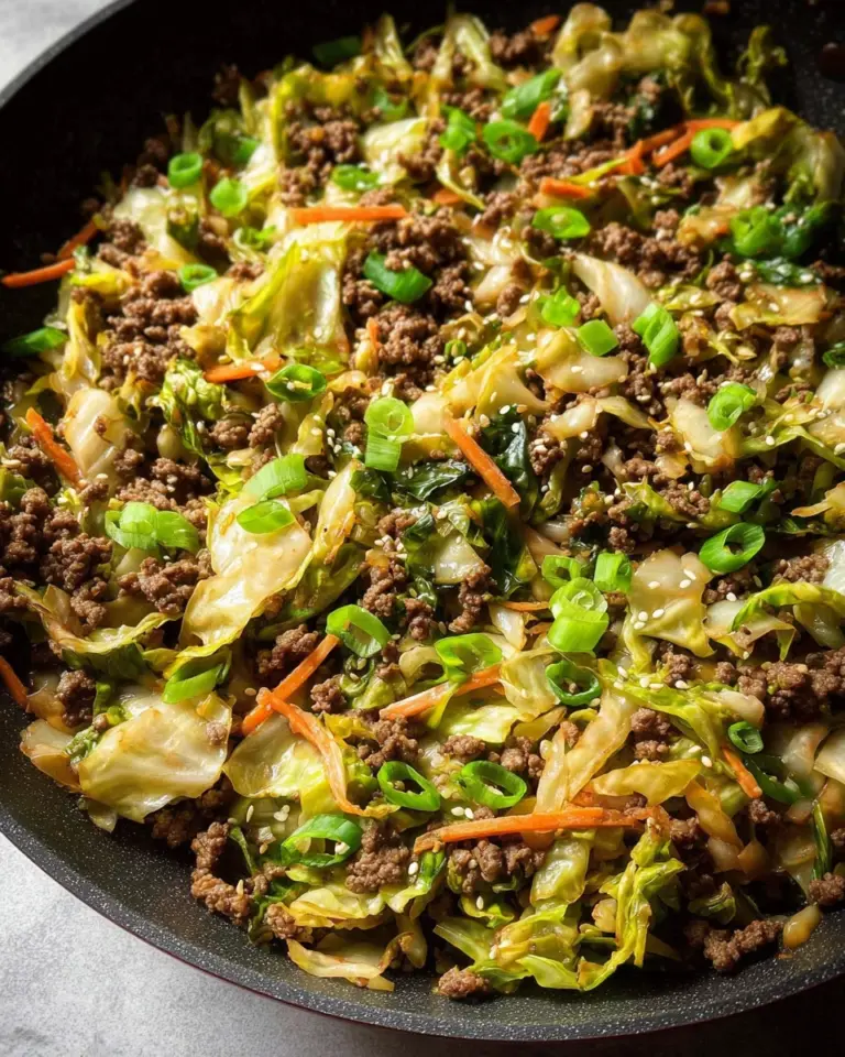 Easy Asian Ground Beef and Cabbage Stir Fry