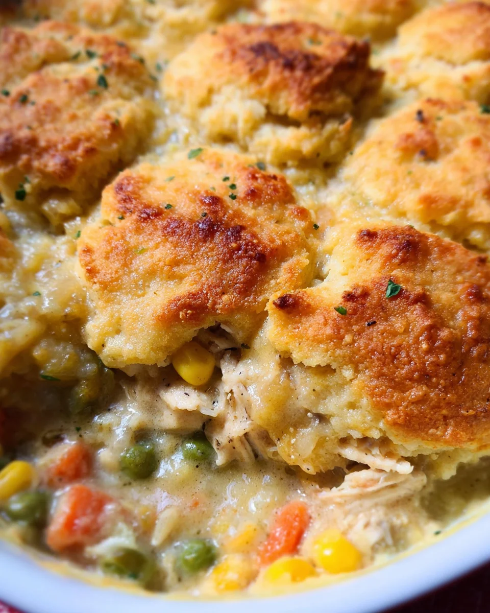 Easy Chicken Cobbler Dinner Casserole Easy
