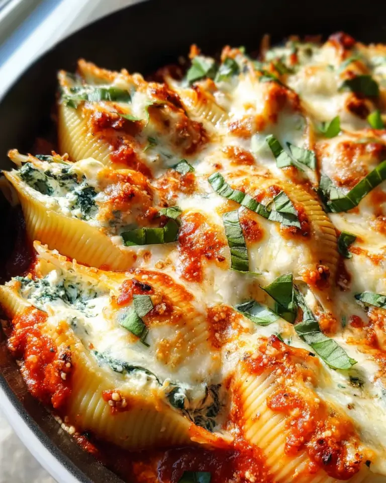 Easy Spinach & Ricotta Stuffed Shells