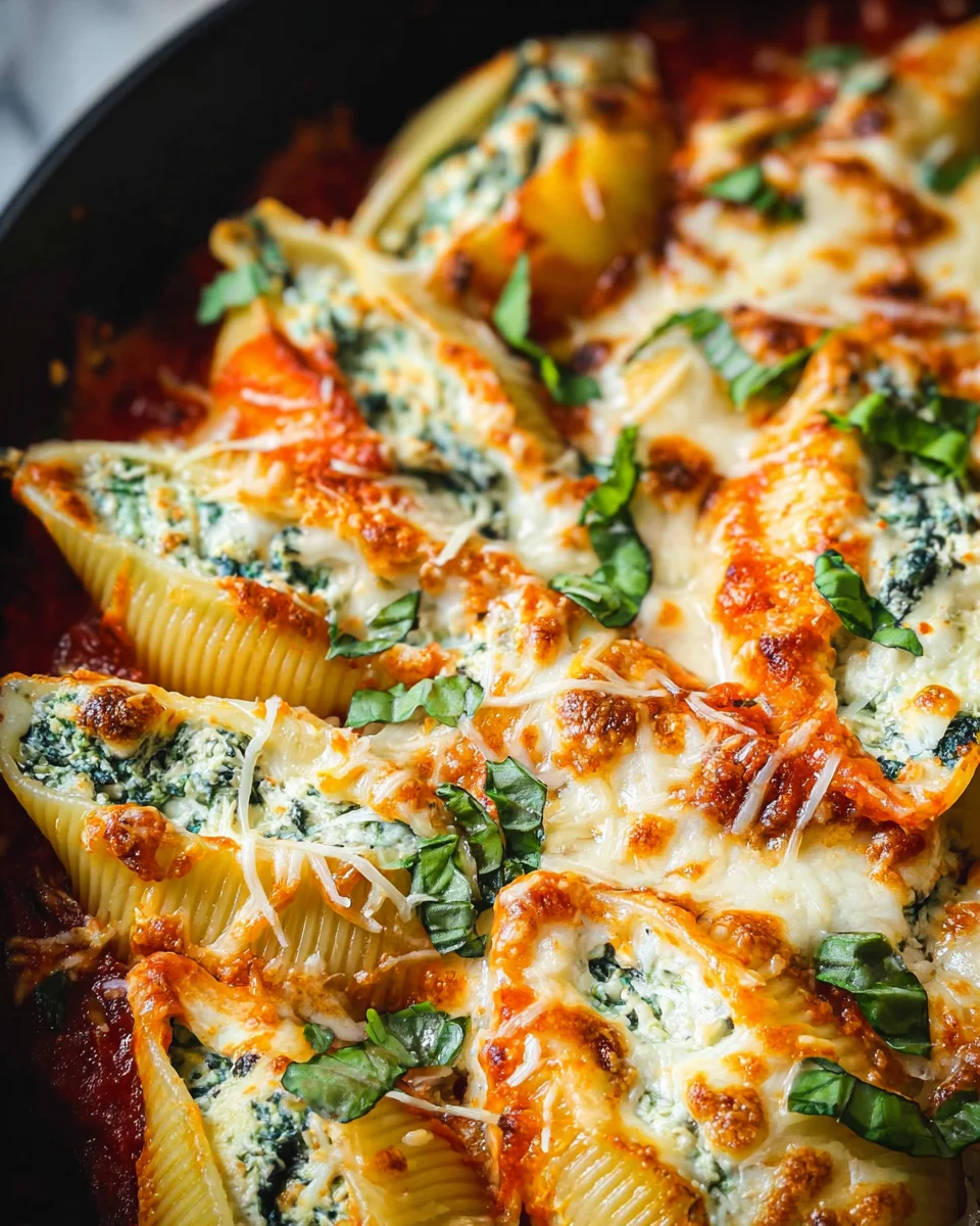 Easy Spinach & Ricotta Stuffed Shells Easy