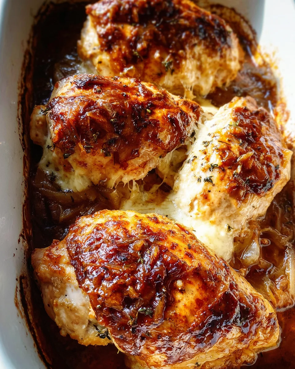 French Onion Stuffed Chicken Casserole French