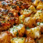 Garlic Parmesan Chicken and Potatoes (One-Pan Dinner) Garlic Parmesan Chicken and Potatoes (One-Pan Dinner)