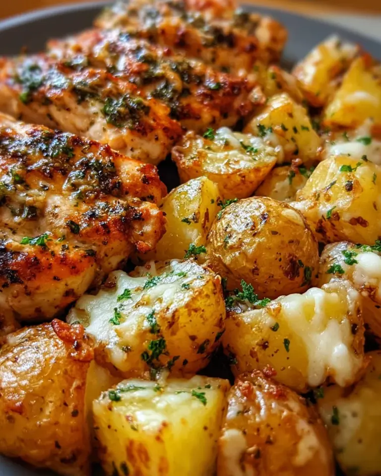 Garlic Parmesan Chicken and Potatoes (One-Pan Dinner)