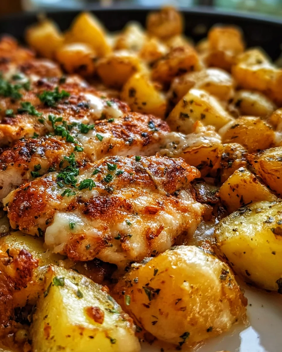 Garlic Parmesan Chicken and Potatoes (One-Pan Dinner) Garlic