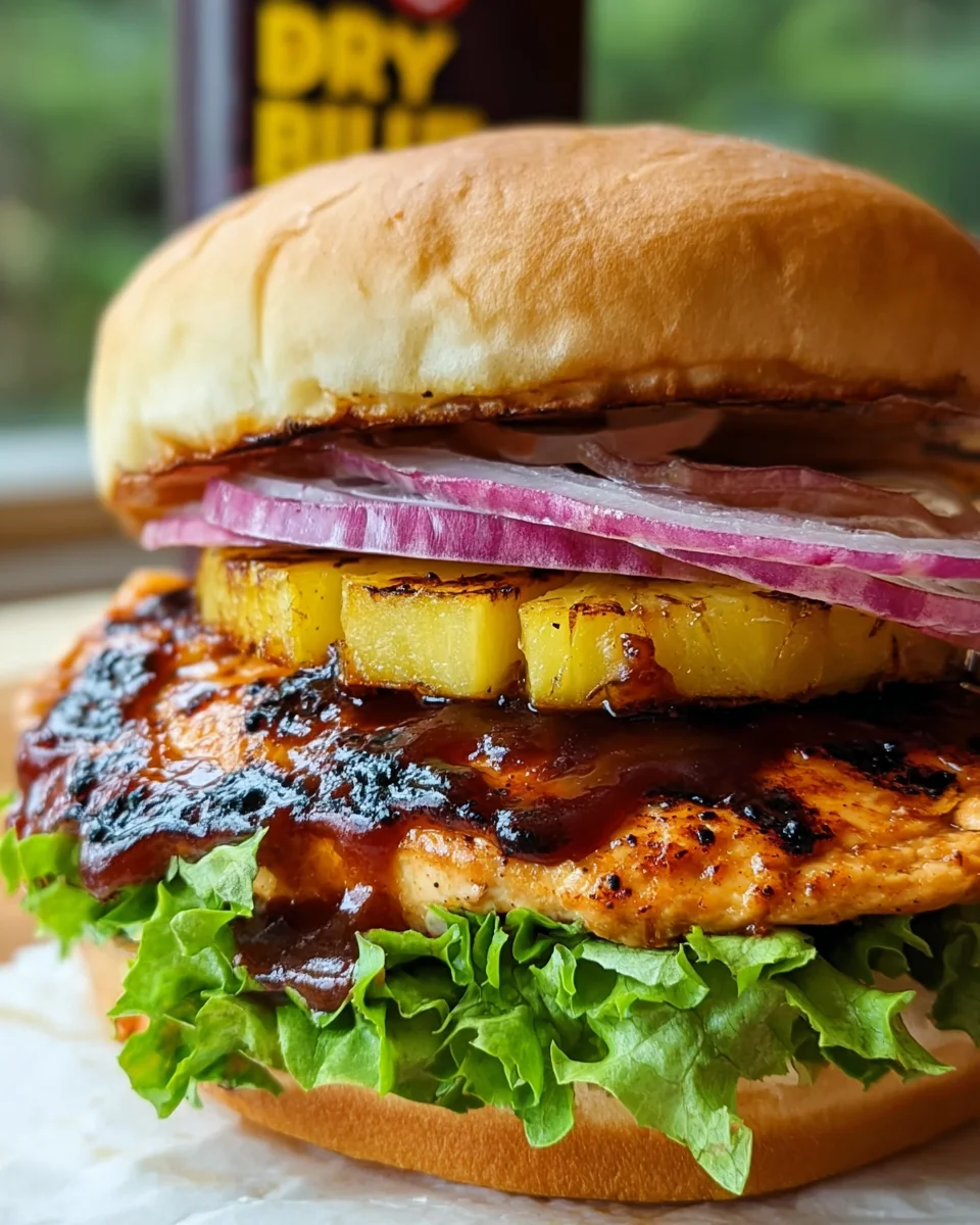 Hawaiian BBQ Chicken Sandwiches Hawaiian BBQ Chicken Sandwiches
