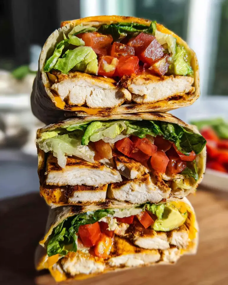 Healthy Chicken Avocado Wraps
