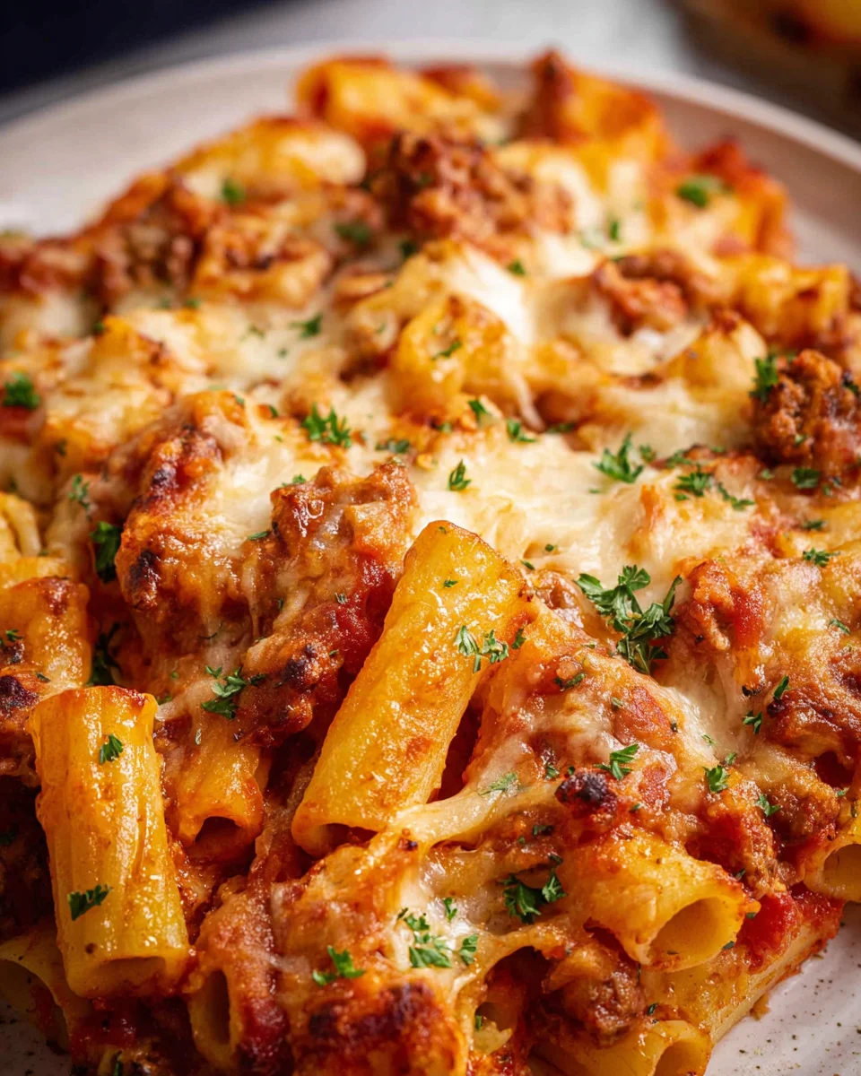 Italian Sausage Baked Ziti Italian