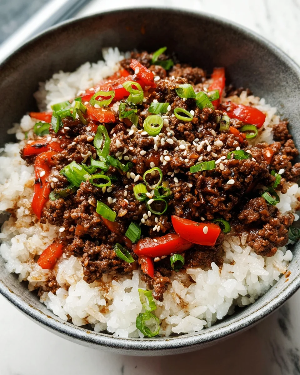Korean Ground Beef Bowl Korean