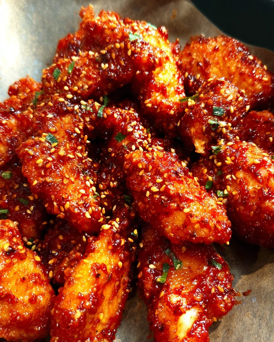 Korean Spicy and Sweet Fried Chicken Korean