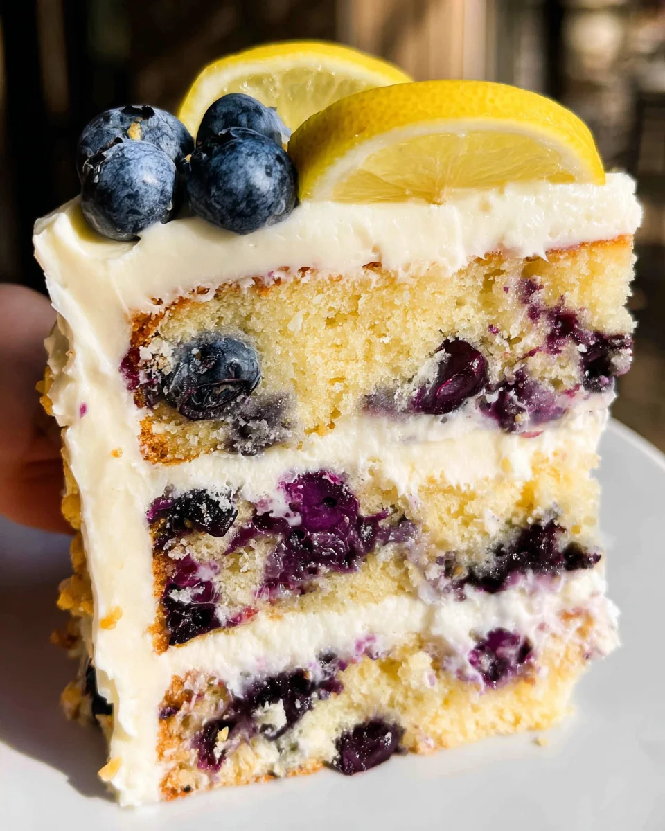 Lemon Blueberry Layer Cake Lemon