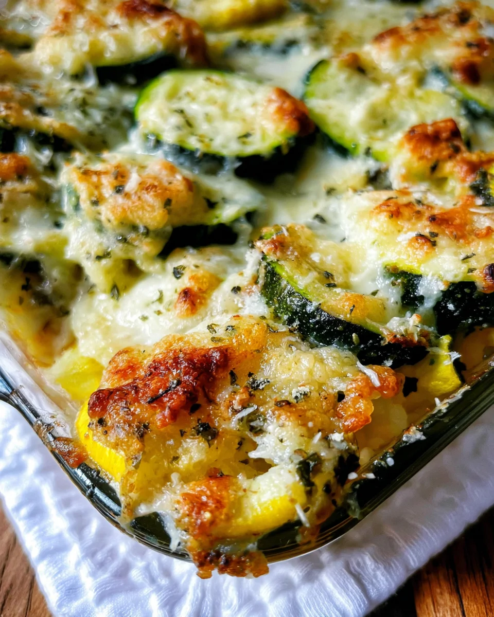 Low-Carb Easy Cheesy Zucchini Bake Low-Carb