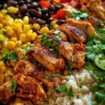 One Pan Chicken Burrito Bowl One Pan Chicken Burrito Bowl