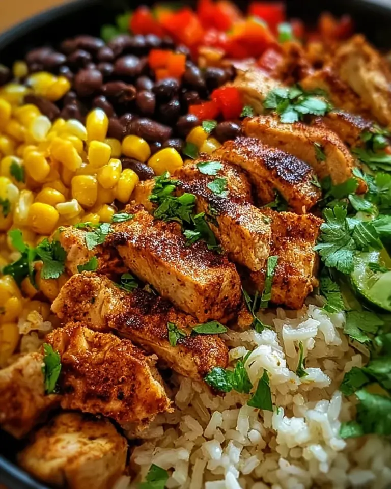 One Pan Chicken Burrito Bowl