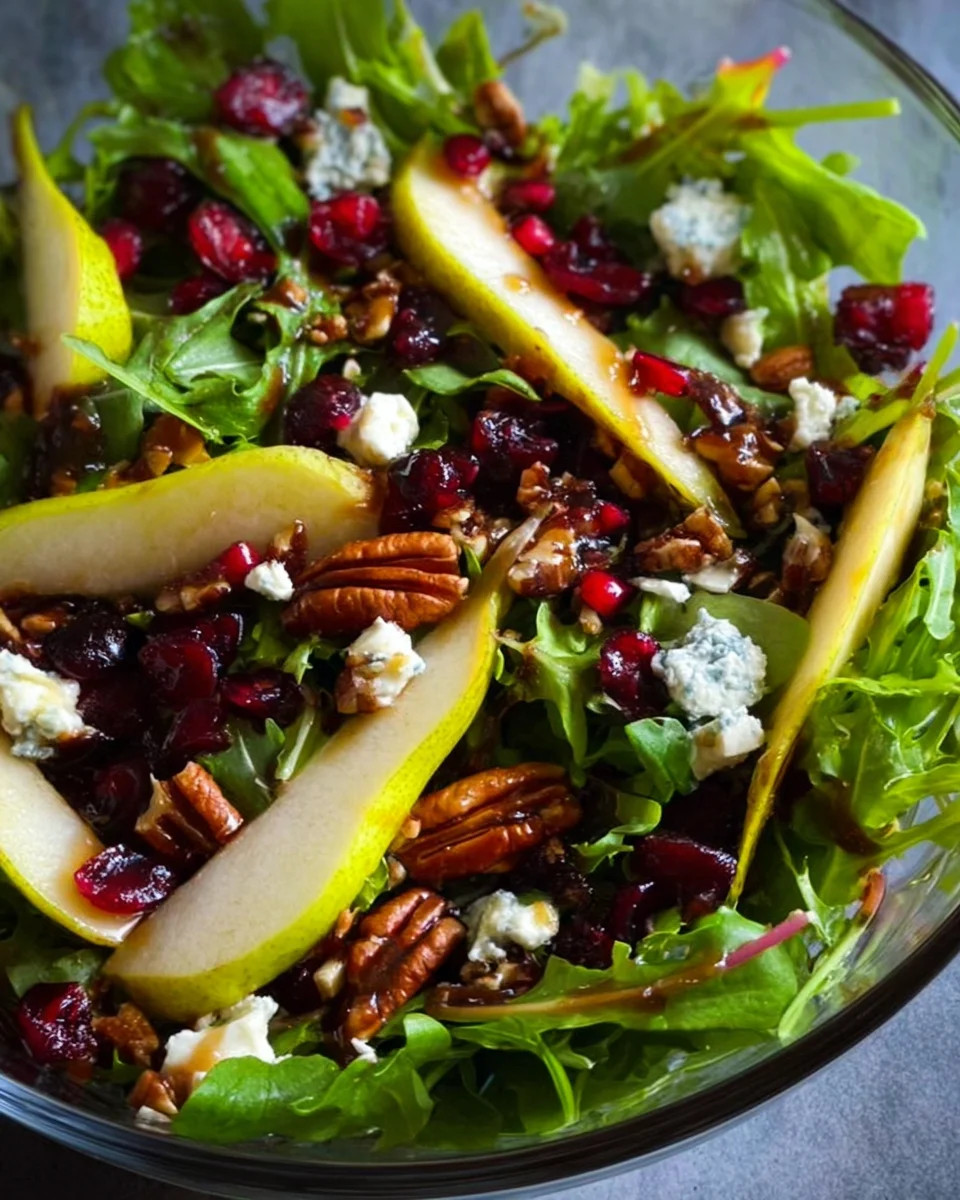 Pear Salad with Balsamic Vinaigrette Pear