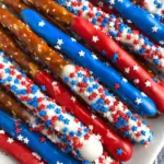 4th of July Chocolate Covered Pretzel Rods 4th of July Chocolate Covered Pretzel Rods